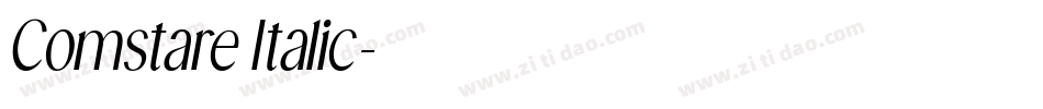 Comstare Italic字体转换